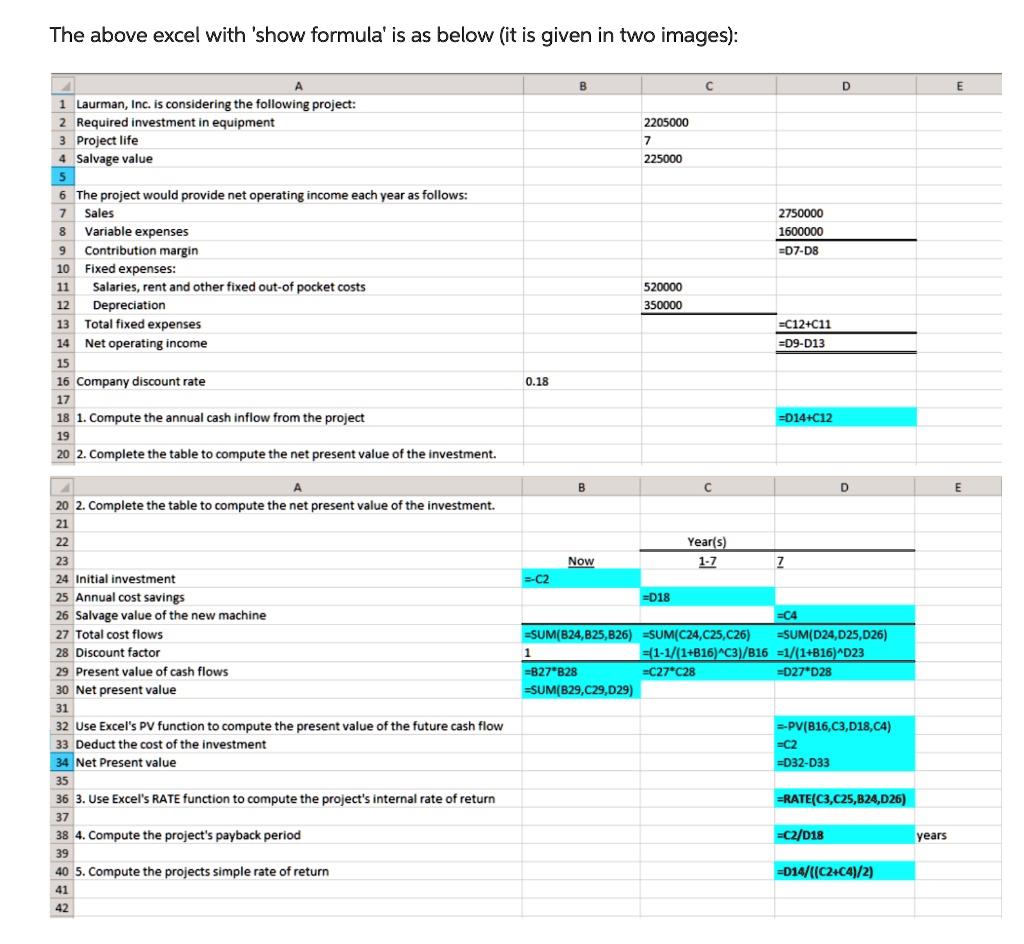 SOLVED: I just need help with cells C28 and D28. I need to use the PV ...