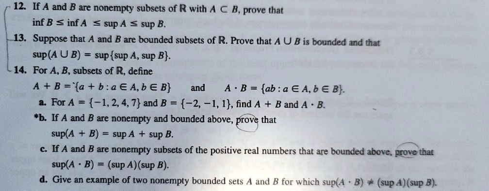 solved-12-if-a-and-b-are-nonempty-subsets-of-r-with-a-b-prove