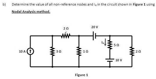 Determine the value of all non-reference nodes and Io in the circuit ...