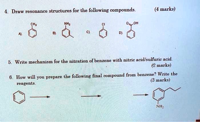 Draw Resonance Structures For The Following Compounds Solvedlib 8647