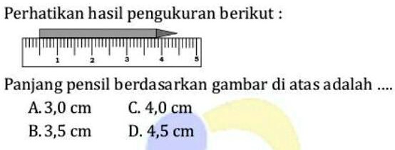 Solved Perhatikan Hasil Pengukuran Berikut Pensil Berdasarkan Gambar