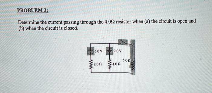 problemz determine the current passing through the 40q resistor when a ...