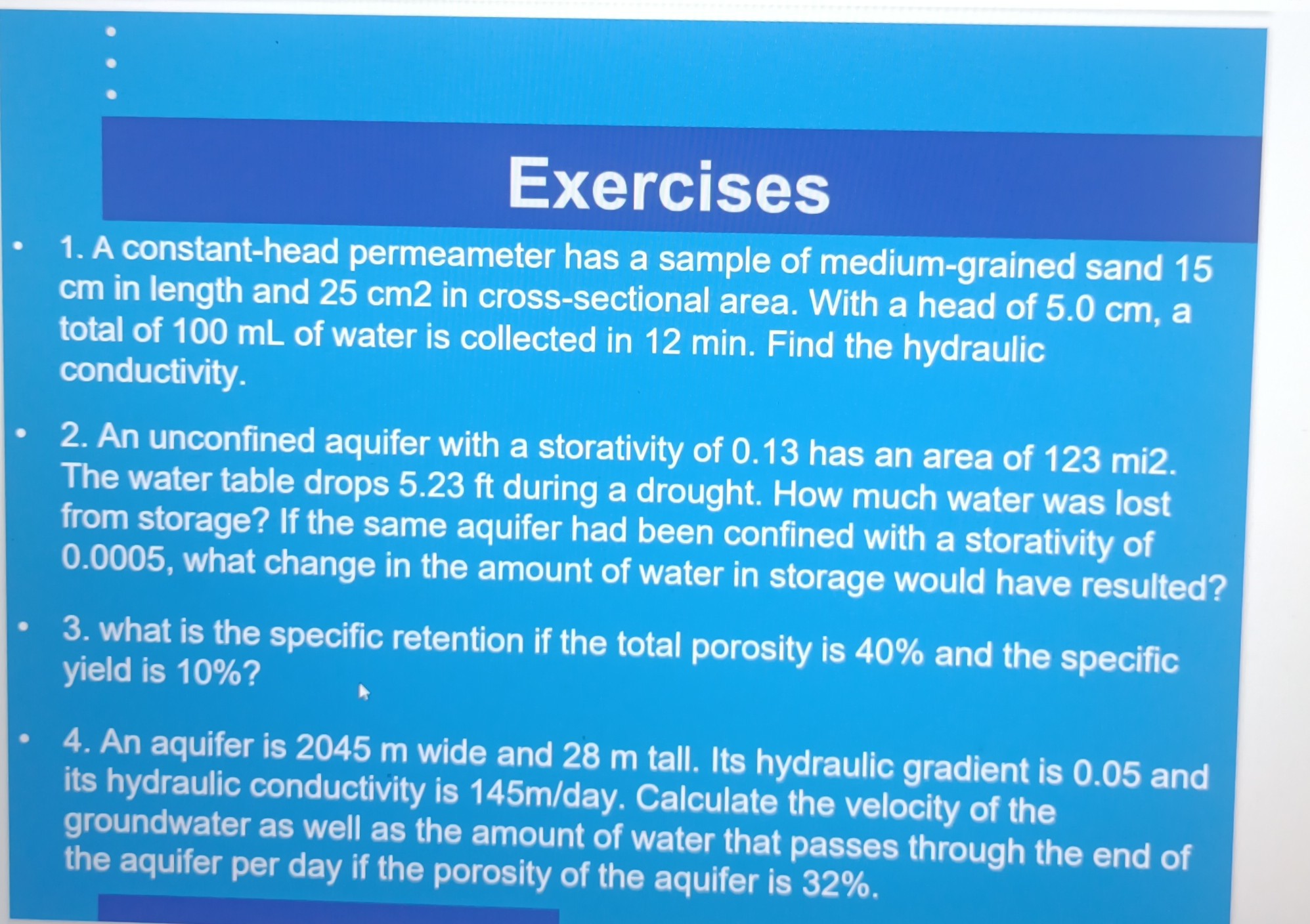 exercises-1-a-constant-head-permeameter-has-a-sample-of-medium