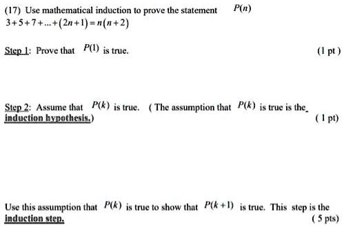 Proof by mathematical induction adapted from the textbook.[5]