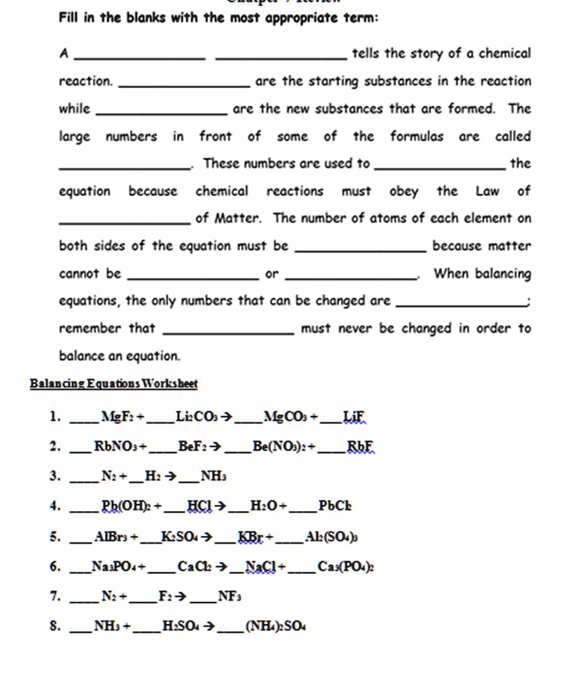 SOLVED: The text tells the story of a chemical reaction. The starting