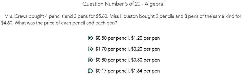 SOLVED: 'Im confused about this question Question Number 5 of 20 ...