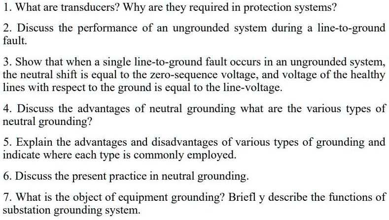 Ungrounded Line Sound What are transducers? Why are they required in protection systems ...