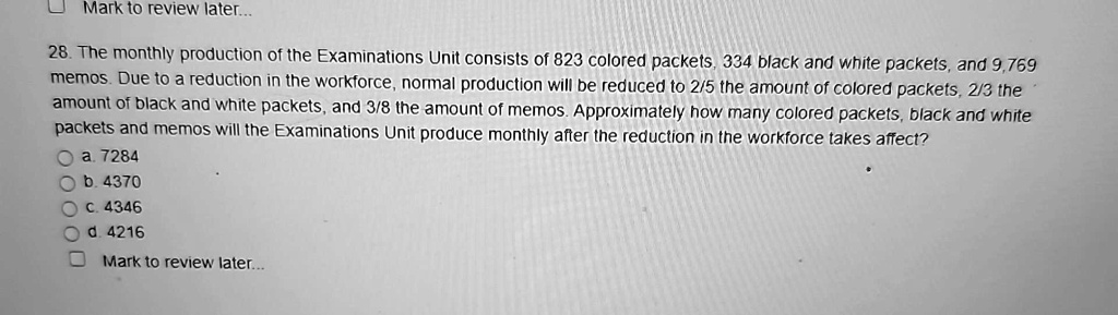 mark to review later 28the monthly production of the examinations unit ...
