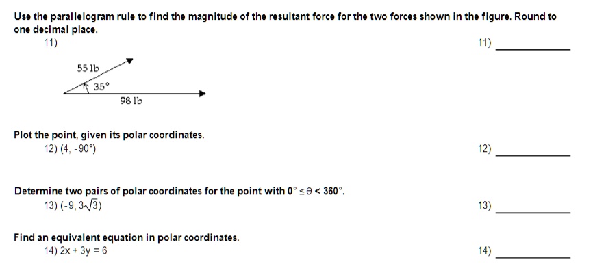 Solved Use The Parallelogram Rule To Find The Magnitude Of The Solved Use The Parallelogram Rule To Find The Magnitude Of The