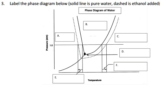 SOLVED: 'Label the phase diagram below (solid line is pure water ...