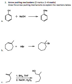 SOLVED: ' Arrow pushing mechanisms Draw the arrow pushing mechanisms to ...