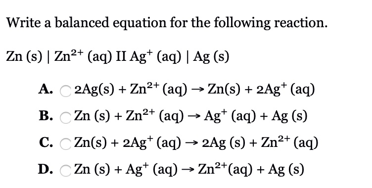 zn agno3 zn no3 2 ag balanced equation