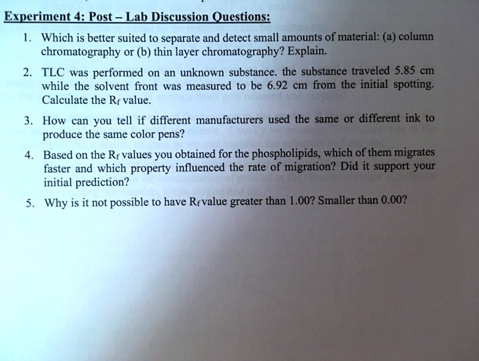 SOLVED Experiment PostLab Discussion Questions Which is better