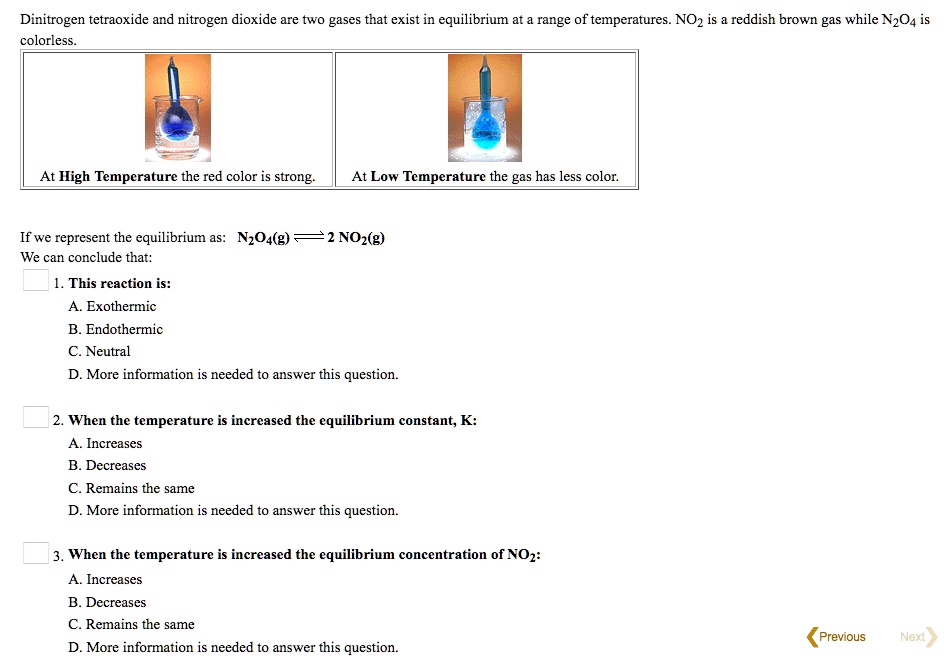 SOLVED Dinitrogen tetraoxide and nitrogen dioxide are two gases that