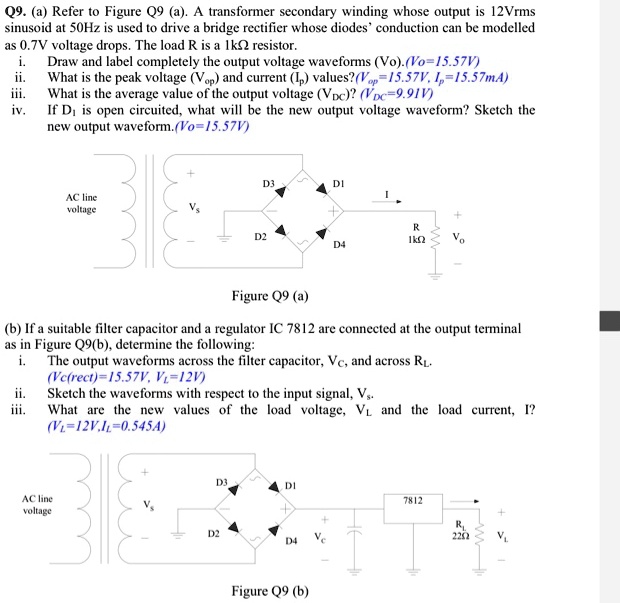 SOLVED: Q9. (a) Refer to Figure Q9 (a). A transformer secondary winding ...