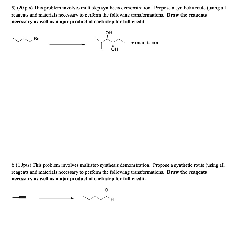 SOLVED: This problem involves a multistep synthesis demonstration ...