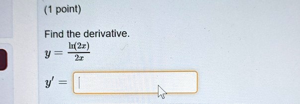 point find the derivative 142c y 2x 03325