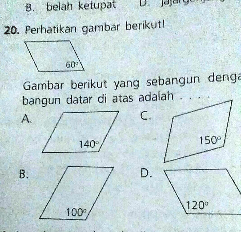 SOLVED: perhatikan gambar berikut gambar berikut yg sebangun dengan ...