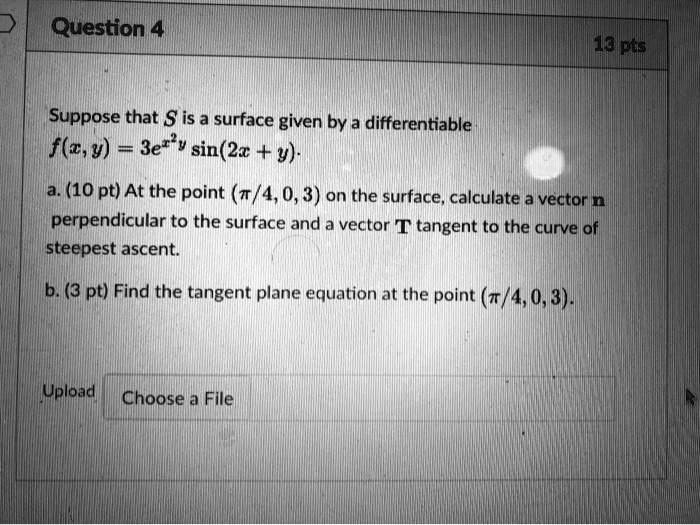 solved-suppose-that-s-is-a-surface-given-by-a-differentiable-function