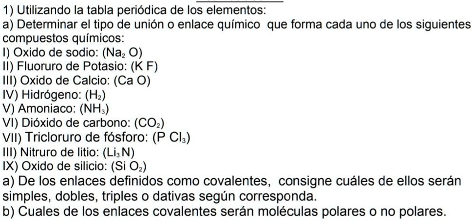 SOLVED: Ayuda porfa, es de Fisico quimica 1) Utilizando la tabla