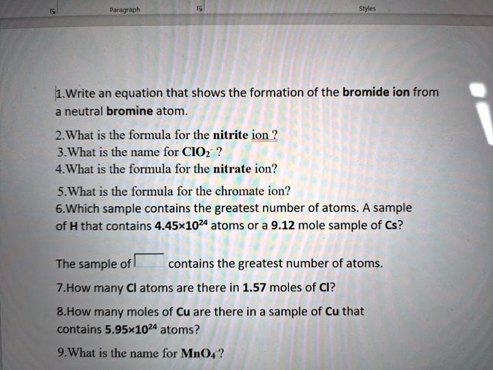 solved-1-write-an-equation-that-shows-the-formation-of-the-bromide