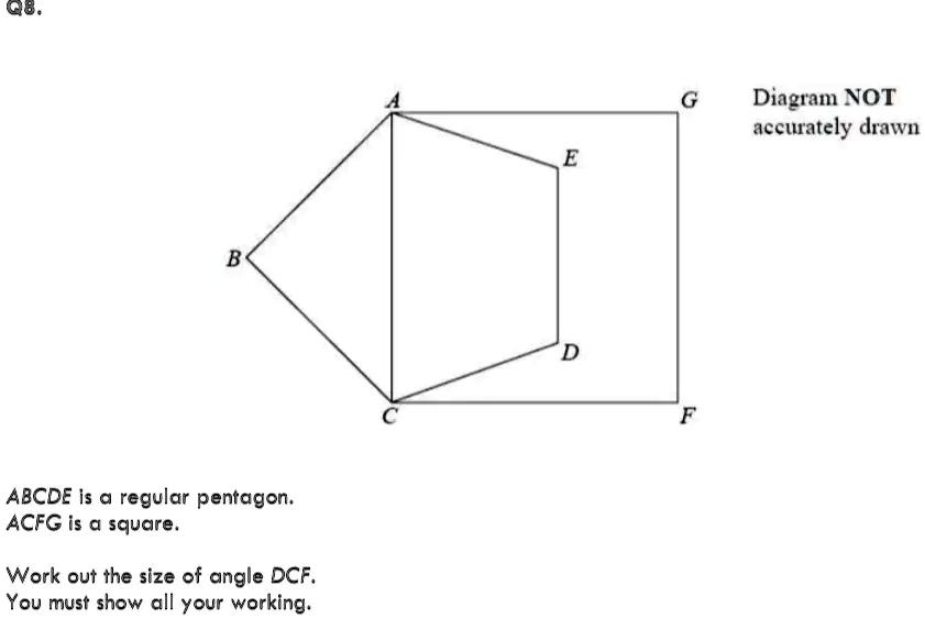 SOLVED: 48. Diagram NOT accurately drawn ABCDE Is a regular pentagon ...