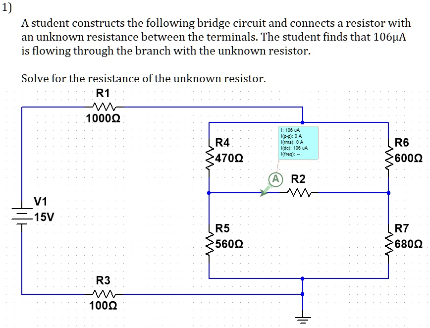 SOLVED The unknown resistor in the illustration is the R2 resistor. 1