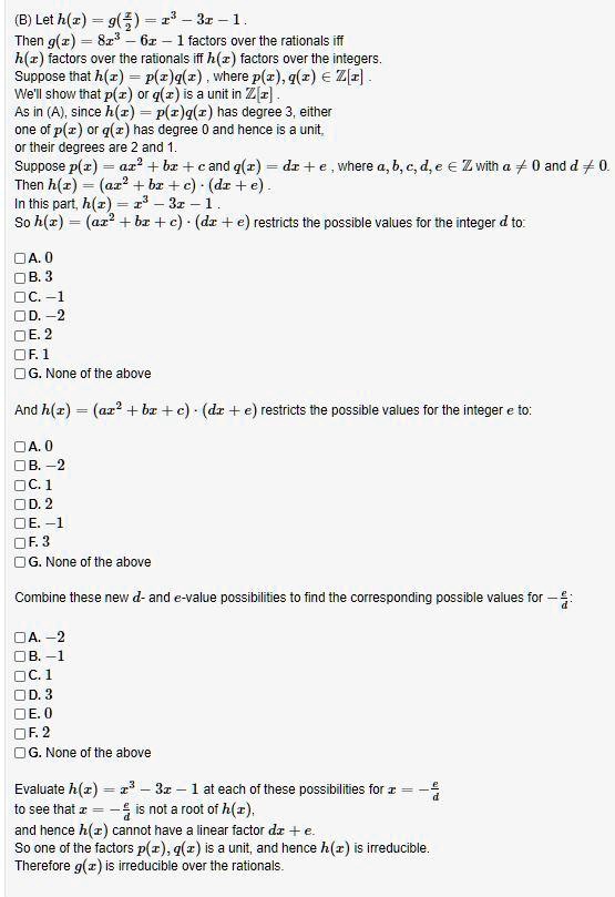Solved B Let H Z 9 3 218 31 1 Then G Z Factors Over The Rationals Iff H X Iactors Over The Rationals Iff H Z Factors Over The Integers Suppose Iat H Z P Z G Solved B Let H Z 9 3 218 31 1 Then G Z Factors Over The Rationals Iff H X Iactors Over The Rationals Iff H Z Factors Over The Integers Suppose Iat H Z P Z G