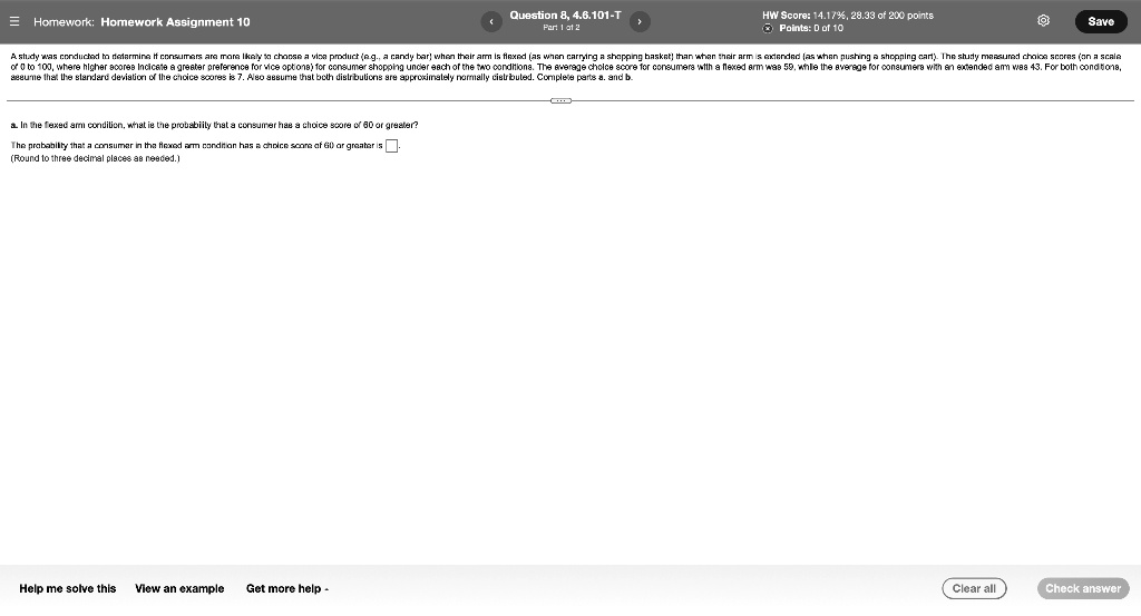 SOLVED a. In the flexed arm condition, what is the probability that a