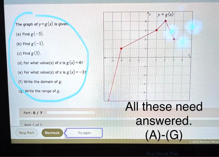 SOLVED: Texts: y = gx The graph of y = gx is given. a) Find g(-3). b ...