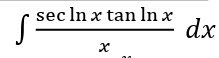 ( int fracsec ln x 	an ln xx d x )