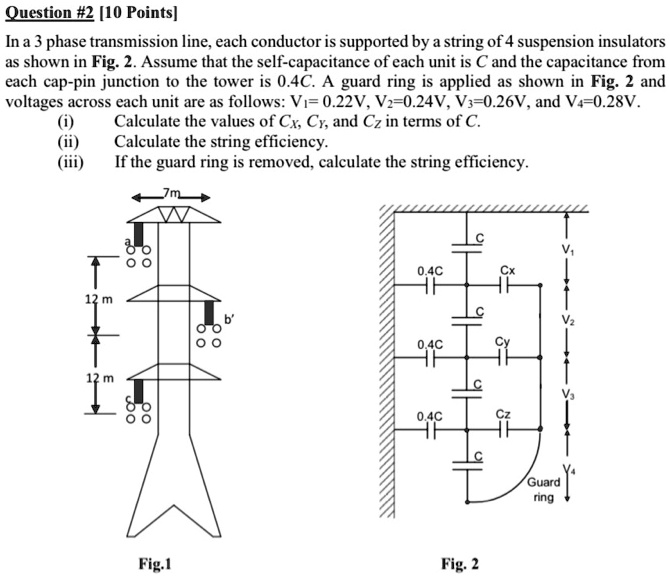 SOLVED: In a 3-phase transmission line, each conductor is supported by ...