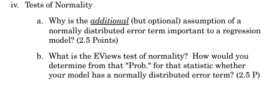 SOLVED: Tests of Normality: Why is the additional (but optional ...