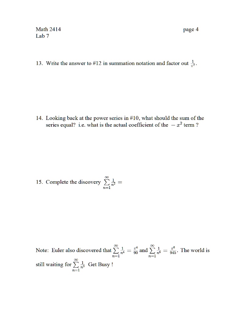 SOLVED:Math 224 Lab page 24 24 Write the answer t24 #24 in