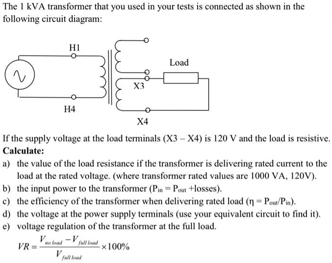 SOLVED The KVA transformer that you used in your tests is connected as
