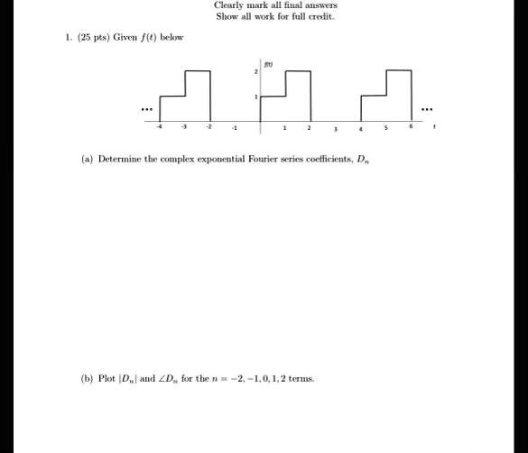 Solved Given Below A Determine The Complex Exponential Fourier