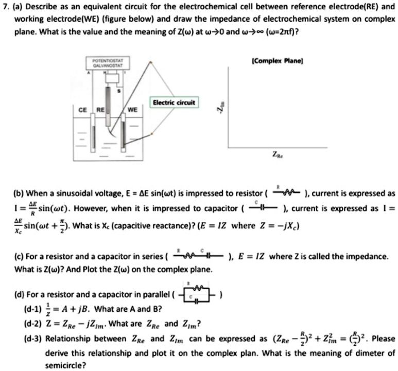 7a describe as an equivalent circuit for the electrochemical cell ...