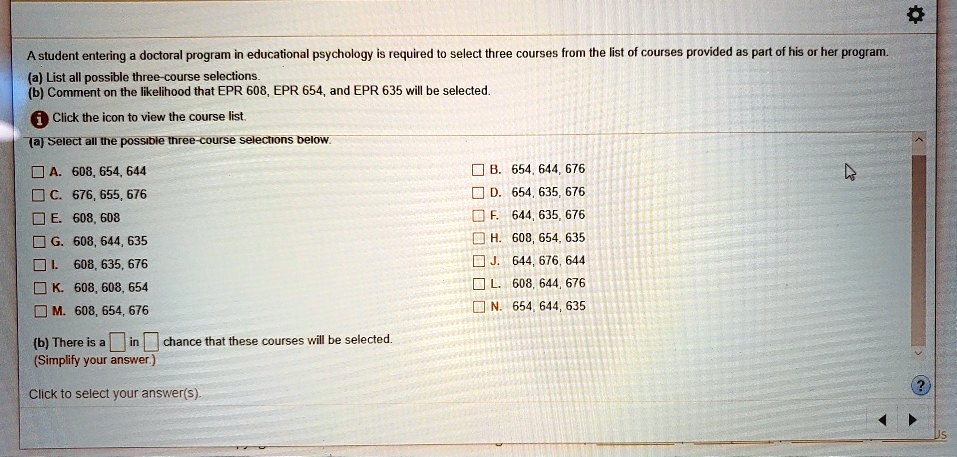 A Student Entering Doctoral Program In Educational Psychology Required ...