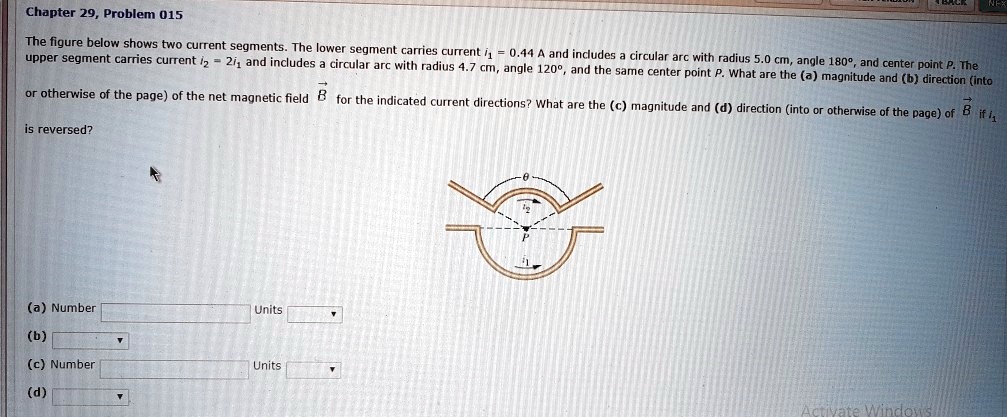 chapter 29 problem 015 the figure below shows two current segments the ...