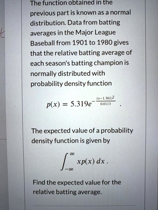 SOLVED The function obtained in the previous part is known as a normal