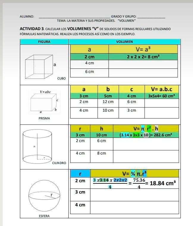 SOLVED: Volumenes De Formulas De Solidos Regulares... Ayuda Porfis :b ...