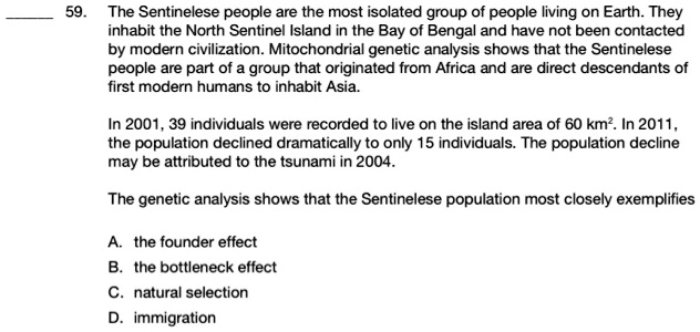 SOLVED: The Sentinelese people are the most isolated group of people ...