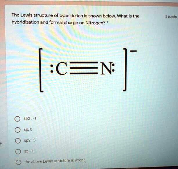 The Lewis Structure Of Cyanide Ion Is Shown Below: Wh… - Solvedlib