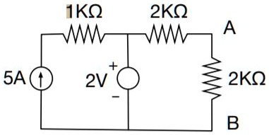 SOLVED: Consider The Following Circuit: Find The Current In The 2kÎ ...