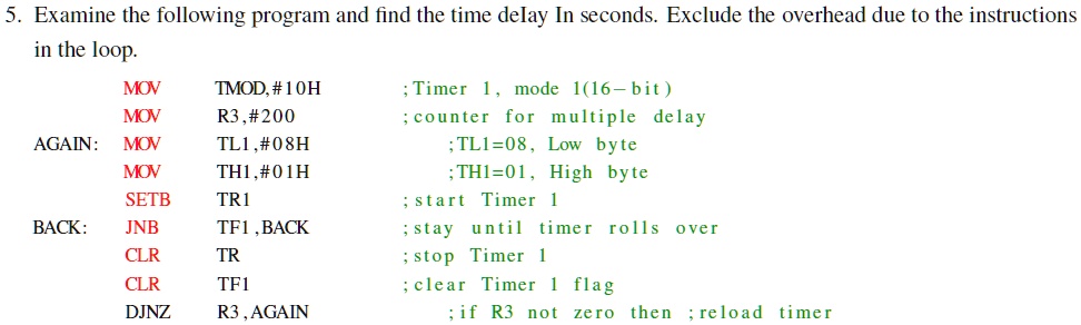 Examine The Following Program And Find The Time Delay In Seconds Exclude The Overhead Due To Examine The Following Program And Find The Time Delay In Seconds Exclude The Overhead Due To
