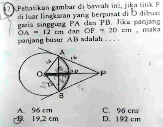 SOLVED: No. 47 Mohon jawaban beserta penjelasannya Pehatikan gambar di ...