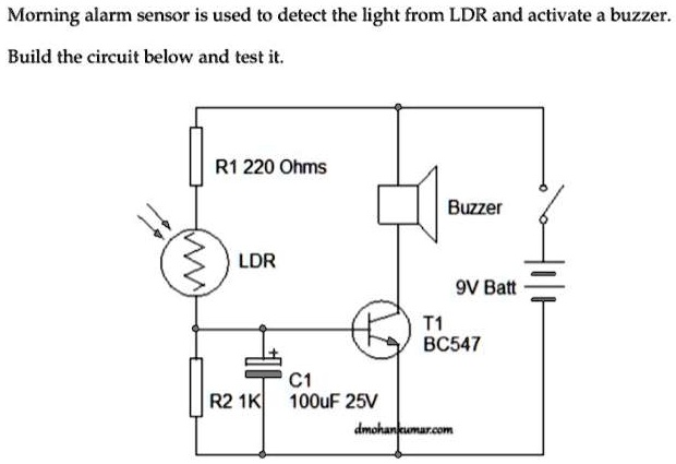 SOLVED: Build a Circuit on a Breadboard on Tinkercad The morning alarm ...