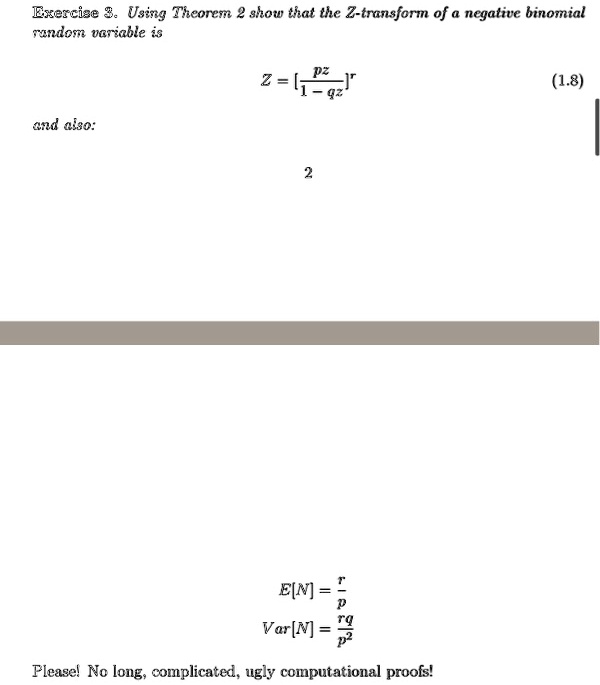 Exercise 3 Using Theorem 2 sho1 that the Z-transform … - SolvedLib