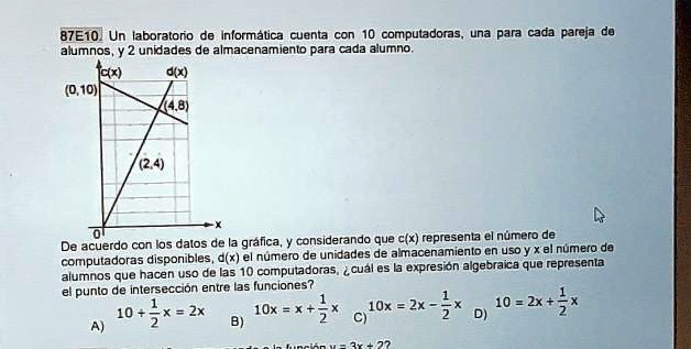 SOLVED: ¿Cuál Es La Expresión Algebraica Que Representa El Punto De ...