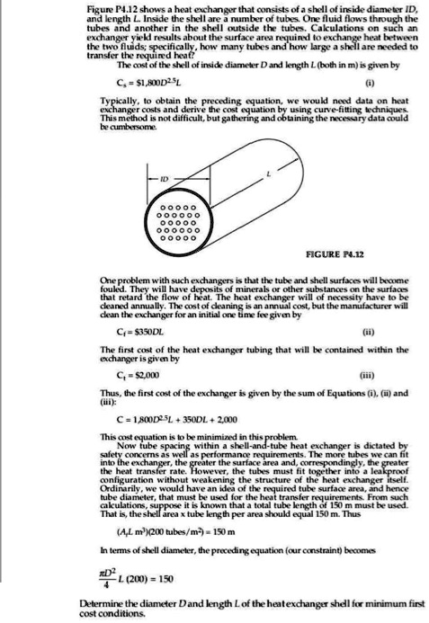 [GET ANSWER] figure p412 shows a heat exchanger that consists of a ...
